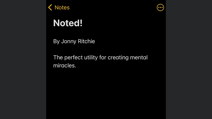 Noted by Jonny Ritchie - Video Download