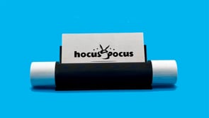 demonstration video of Magic Wand Business Card Holder by Hocus Pocus