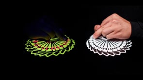 demonstration video of Chris Cards Covered Circle GLOW Playing Cards