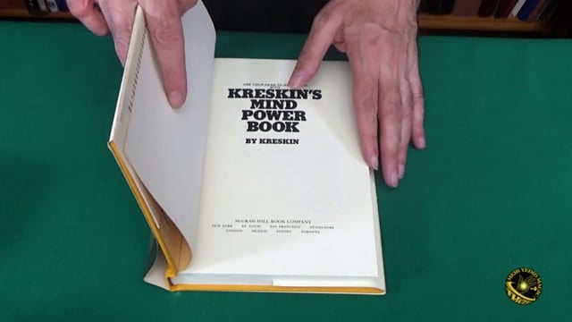 demonstration video of Kreskin's Mind Power Book