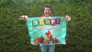 demonstration video of FLASHY BANNER (HAPPY BIRTHDAY) by George Iglesias & Twister Magic - Trick